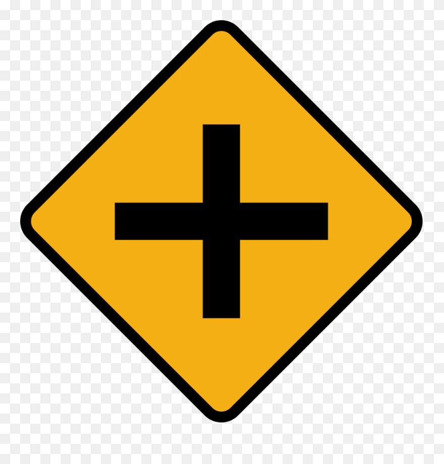 Cross Road Clipart Jpg Free Download File - Does Plus Road Sign Mean - Png Download