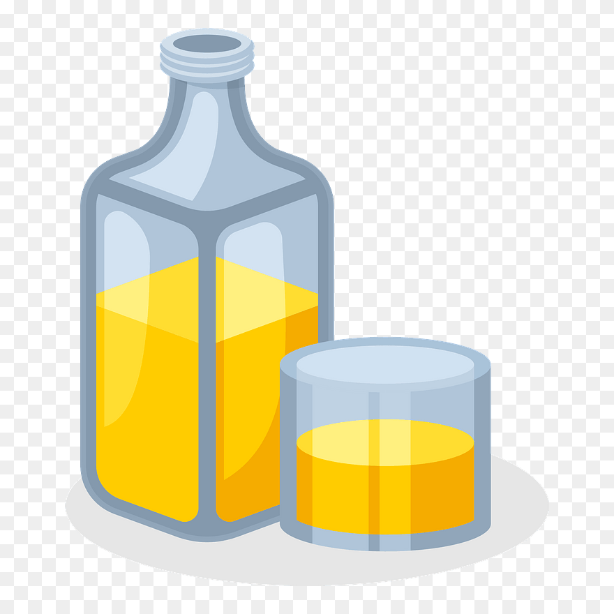 Bottle And Glass Clipart - Botol Gelas Kaca Png Transparent Png