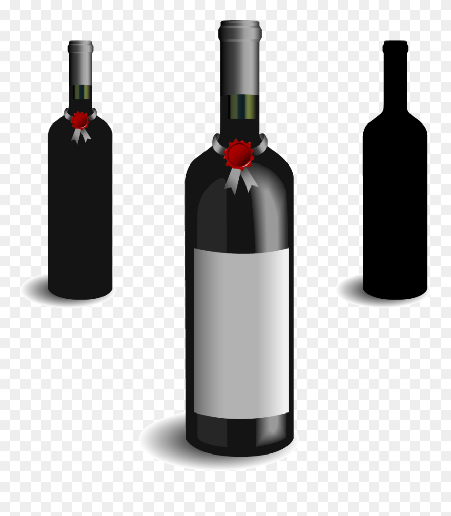 Red Wine Butylka Bottle - Wine Vector Clipart