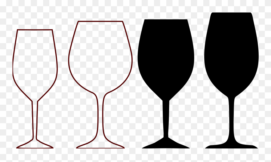 Wine Glass Vector Silhouette Free Clipart