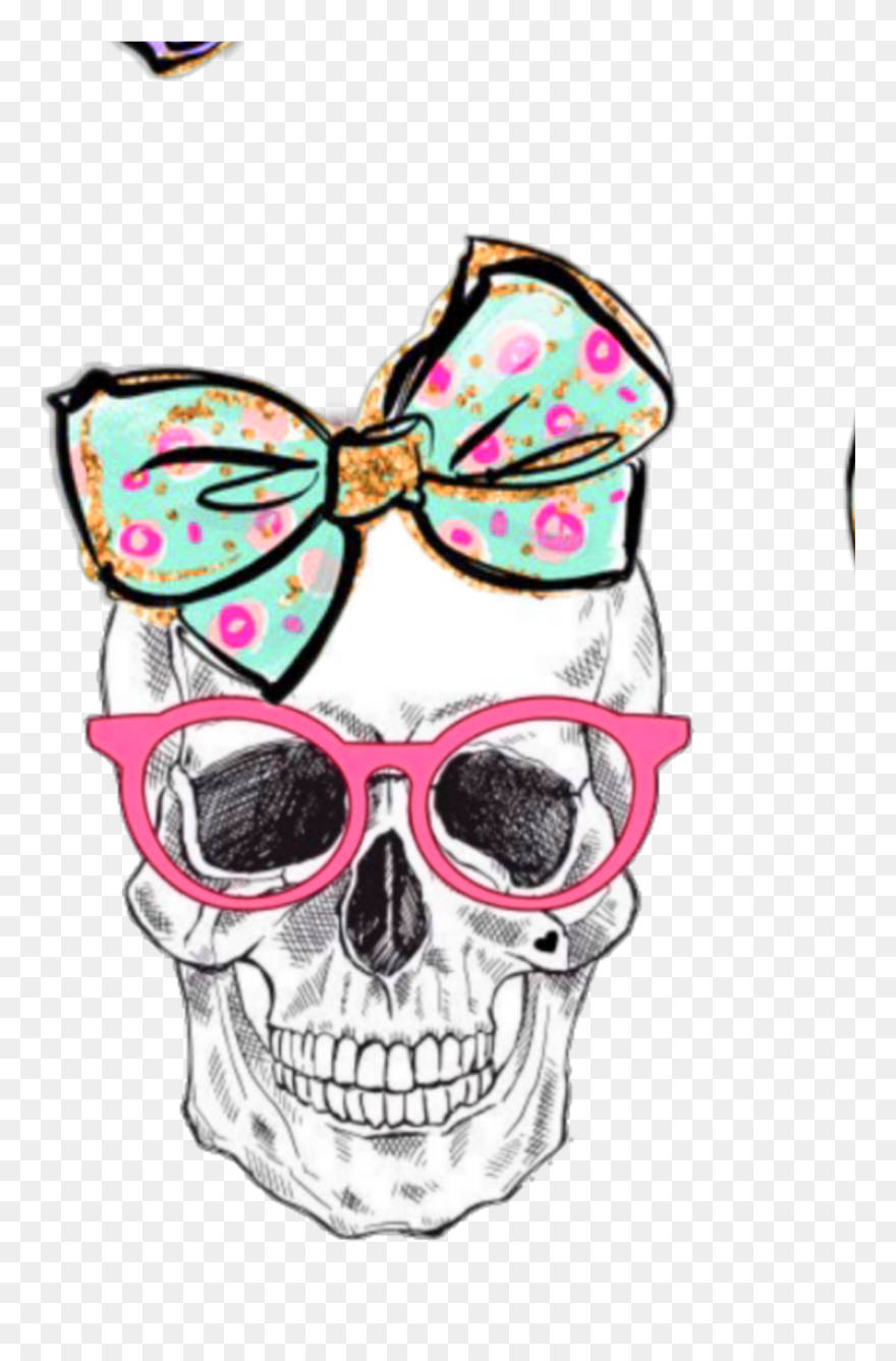 #skull #watercolor #handpainted - Imagens De Caveiras Femininas Clipart