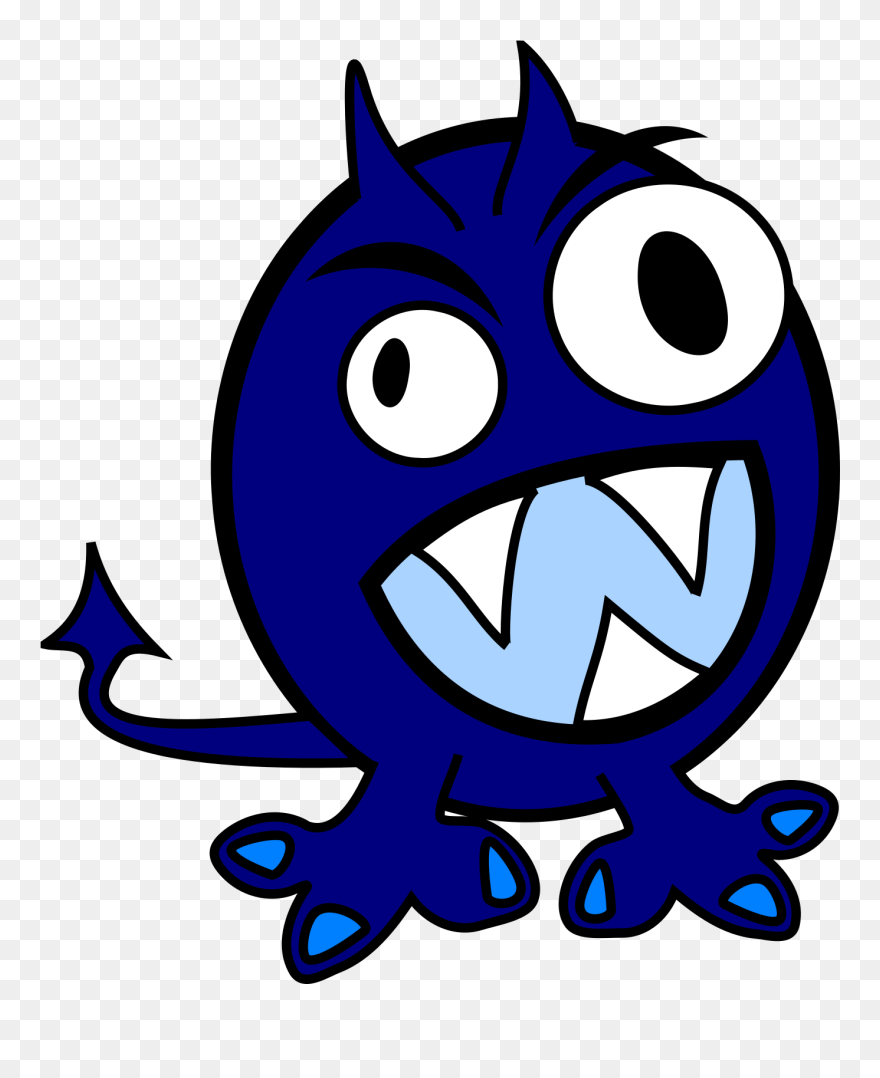 Blue Monster Clip Art - Png Download