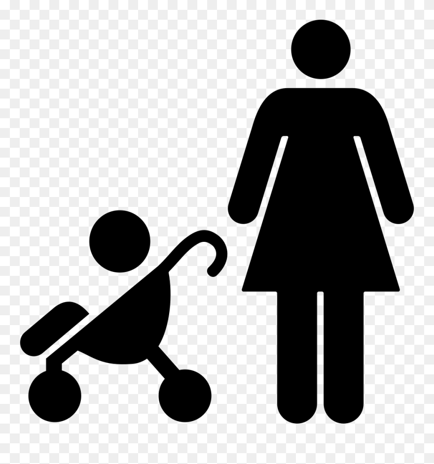 Unisex Public Toilet Bathroom Sign - Female Toilet Icon Clipart