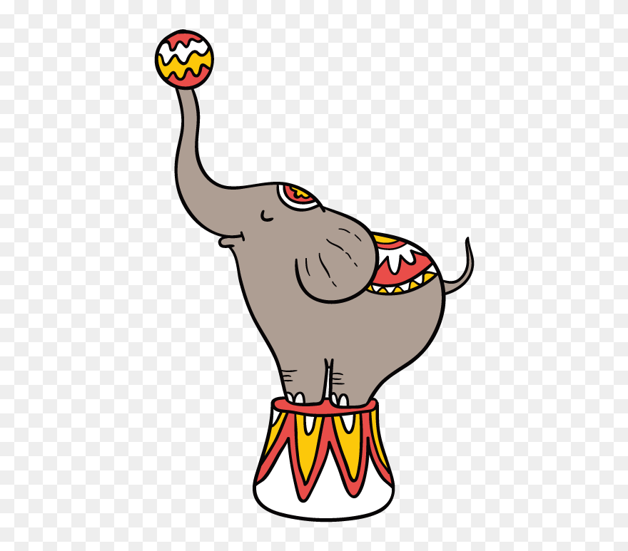 Performance Circus Elephant Clip Art - Circus Elephant Png Transparent Png
