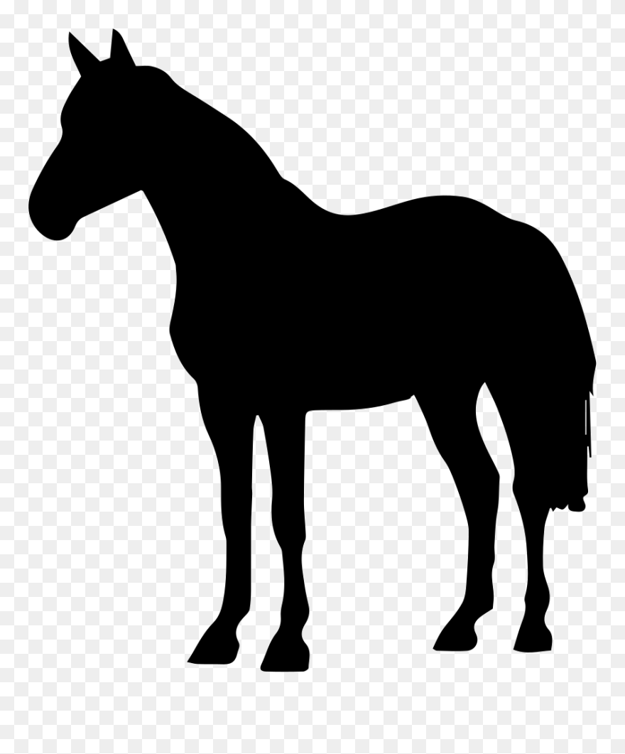 Arabian Horse Black Forest Horse Friesian Horse Silhouette - Standing Horse Silhouette Clipart