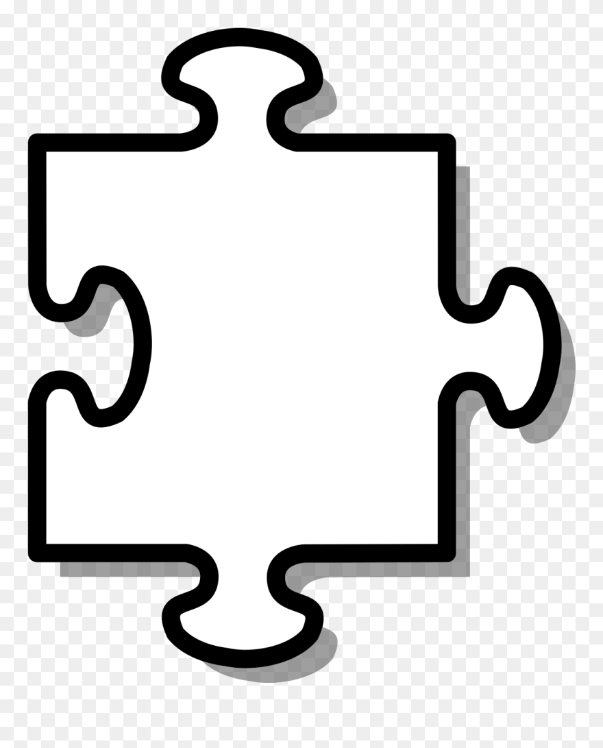 Puzzle Clipart Black And White - Png Download