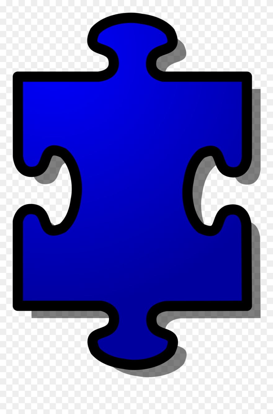 Autism Puzzle Piece Red Clipart