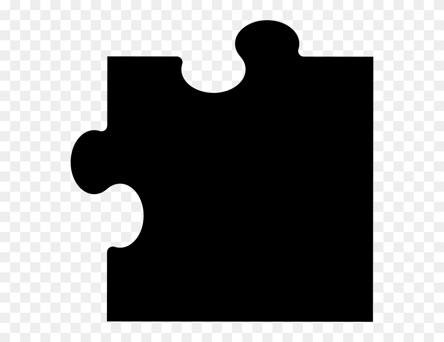 Black Corner Puzzle Piece Clipart