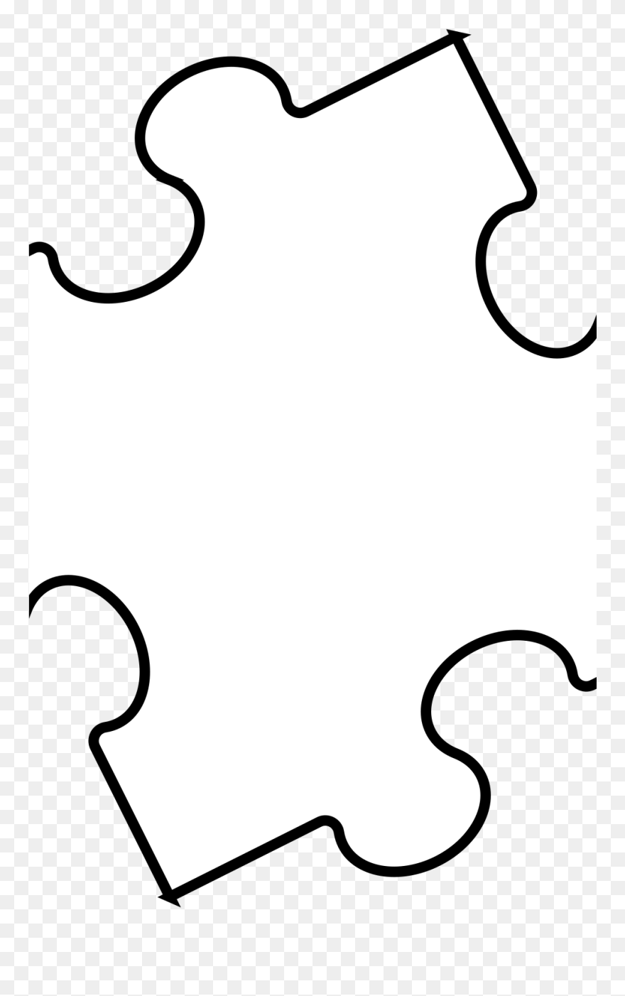 Puzzle Clipart Black And White - Png Download