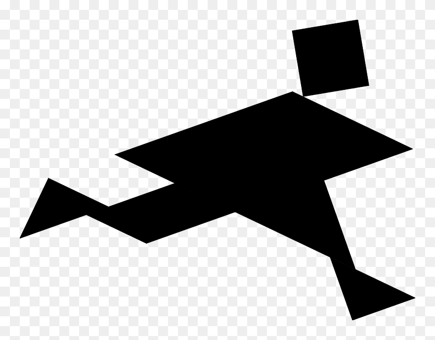 Tangram - Tangram Running Man Clipart