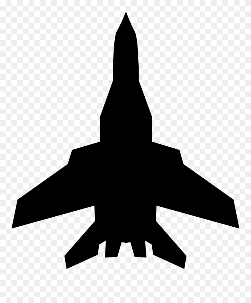 Airplane Military Aircraft Scalable Vector Graphics - Transparent Fighter Jet Silhouette Clipart