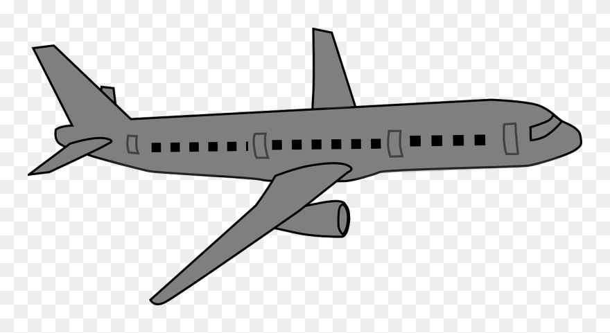 Plane Clipart Airline Jet - Aeroplane Graphic - Png Download