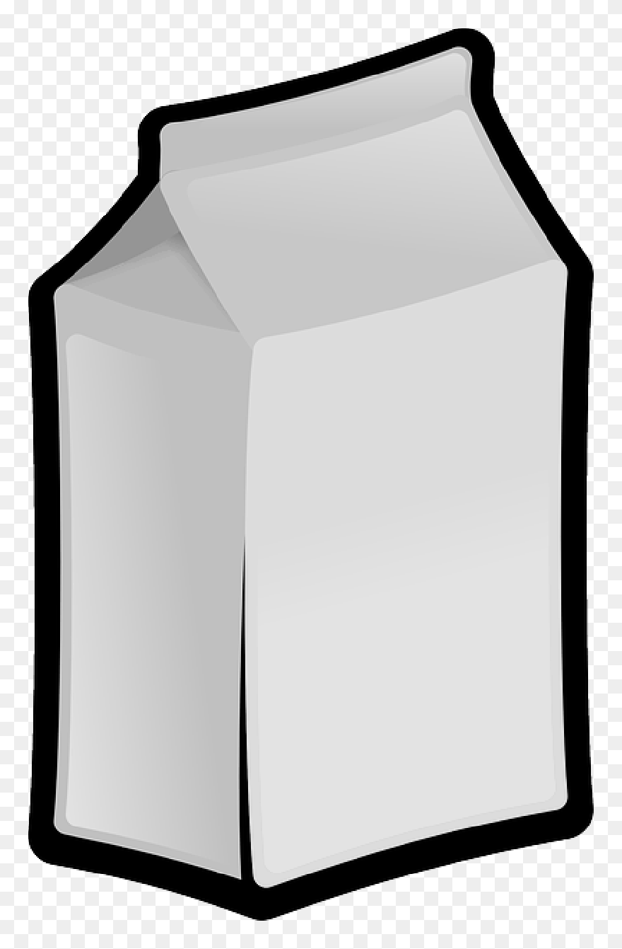 Box, Glass, Food, Outline, Bottle, Cartoon, Free, Milk - Milk Box Clipart