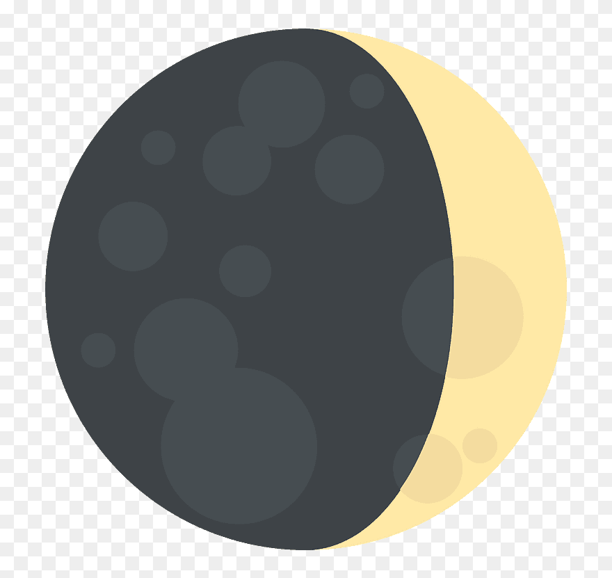 Waxing Crescent Moon Emoji Clipart - Blank Pie Chart - Png Download