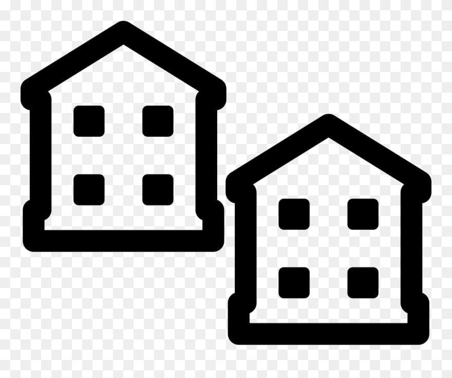 Two Buildings - Two Buildings Icon Clipart