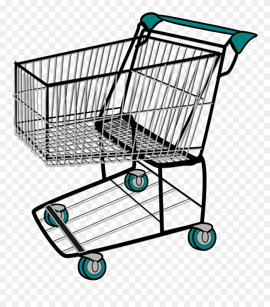 Grocery Cart Clip Art - Cart Clipart - Png Download