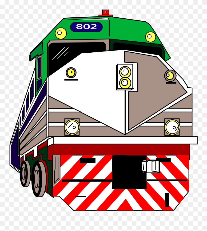 Engine Clipart Locomotive - Diesel Locomotive Freight Train Clipart - Png Download