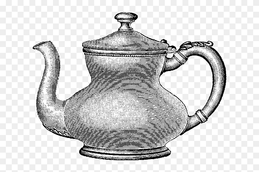 Transparent Tea Pot Clipart - Vintage Coffee Pot Png