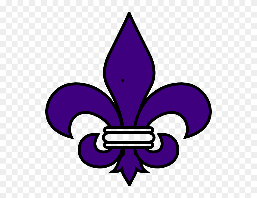 Purple Cross Clipart Vector Royalty Free Library Purple - Gray Fleur De Lis - Png Download