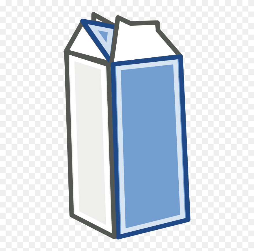Milk Carton Clip Art - Open Milk Carton Clipart - Png Download
