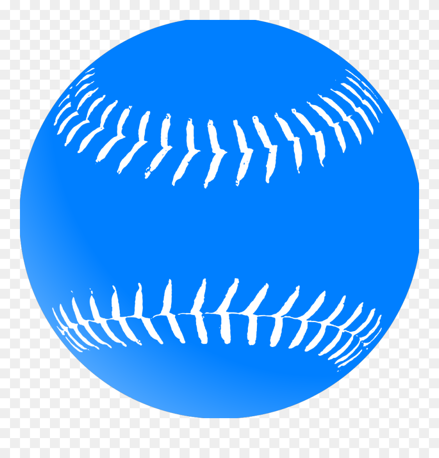 Blue Softball Svg Clip Arts - Png Download
