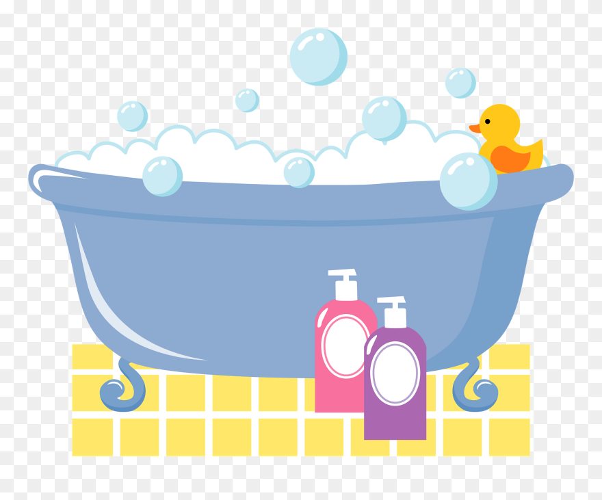 Bathtub With Bubbles Clipart - Png Download