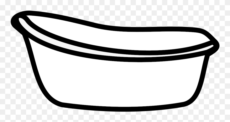 Bathtub2 Clip Arts - Line Art - Png Download