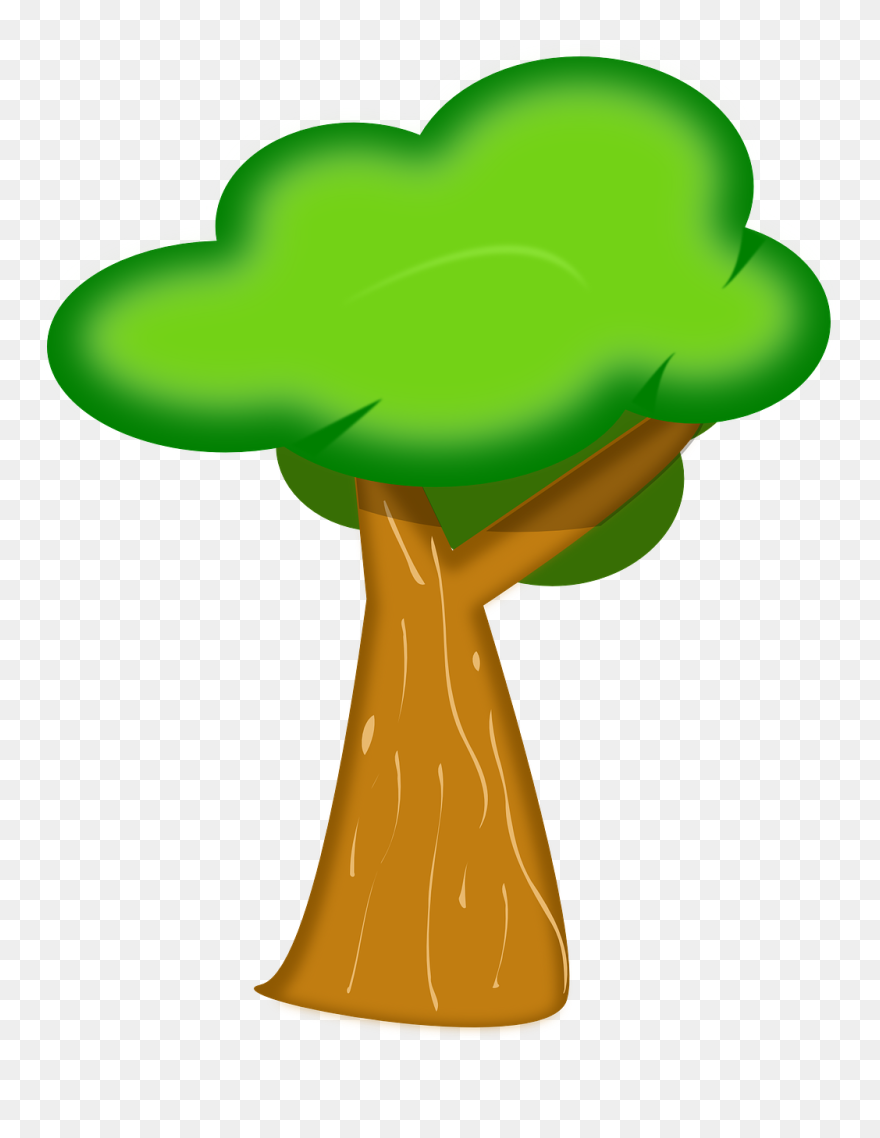 Trees And Flowers Cartoon Clipart