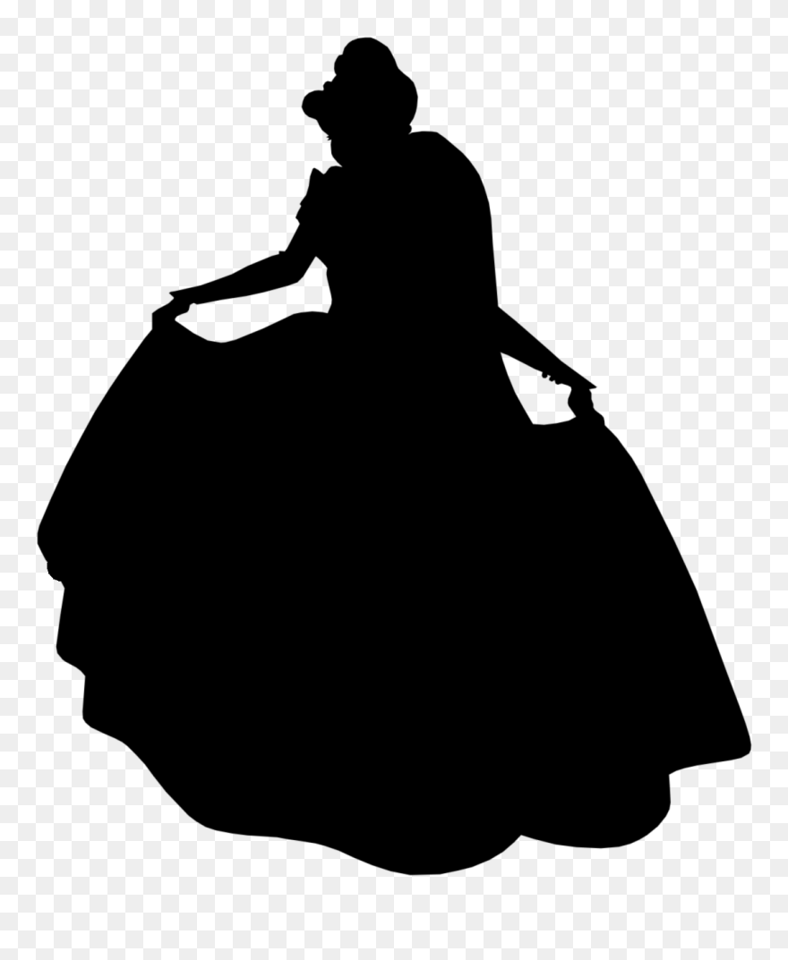 Cinderella Tiana Princess Aurora Silhouette Disney - Mulan Disney Princess Silhouette Clipart