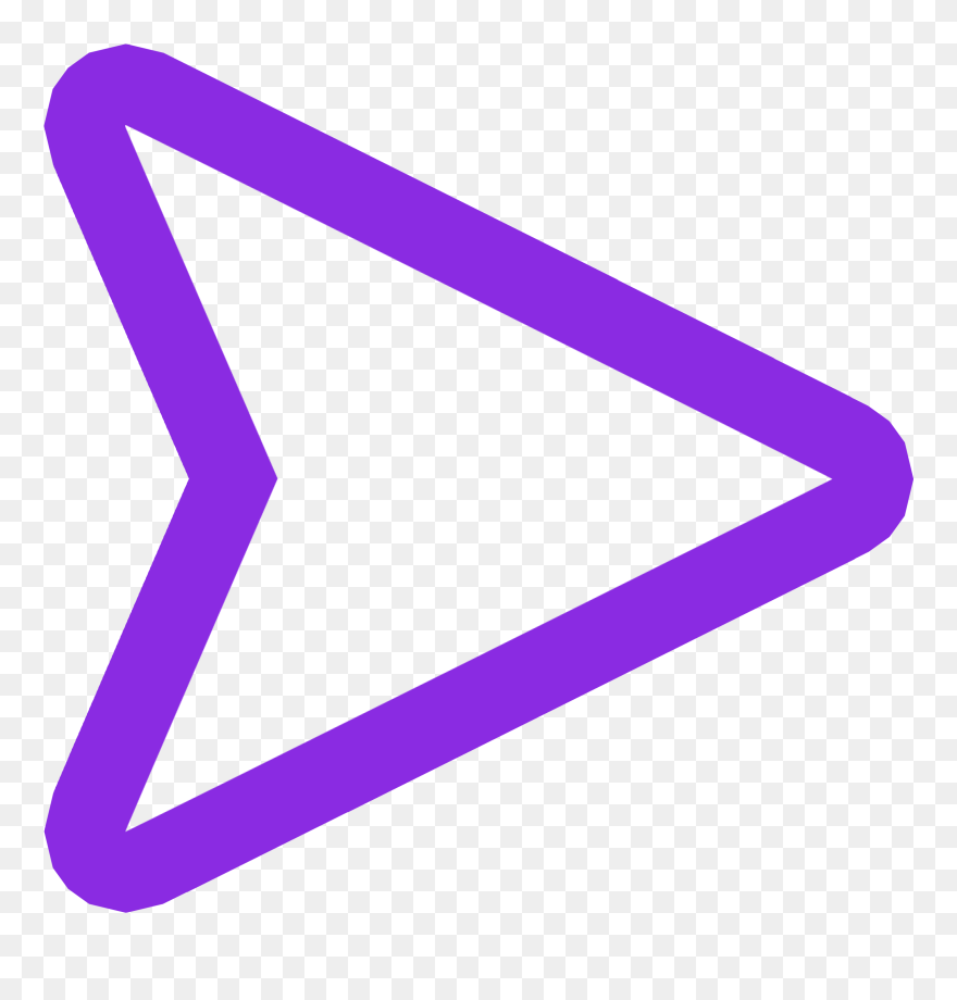 Arrow Blue Purple Arrowhead Round Corners Right Psd - Arrow Png Rounded Corner Clipart