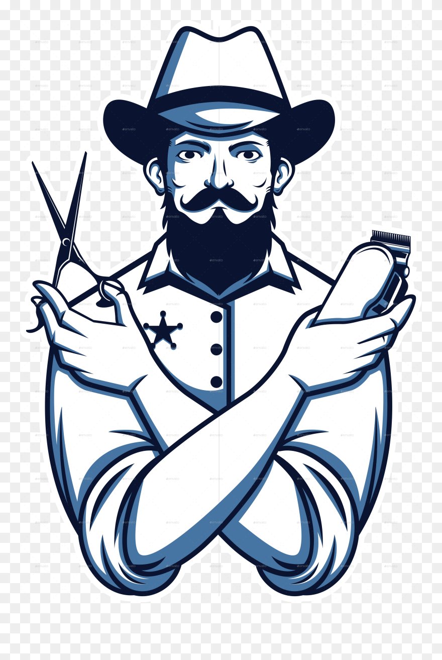 Barbershop Logo Vector Png Clipart