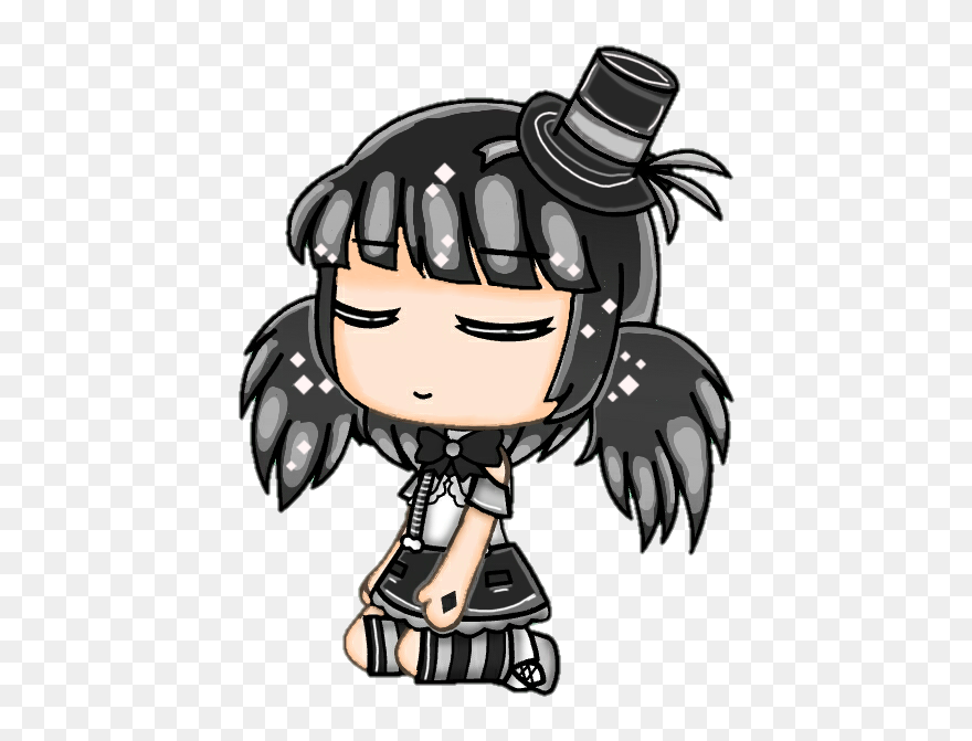 Yin Sticker ●ω● - Yin Yang Gacha Life Cute Clipart