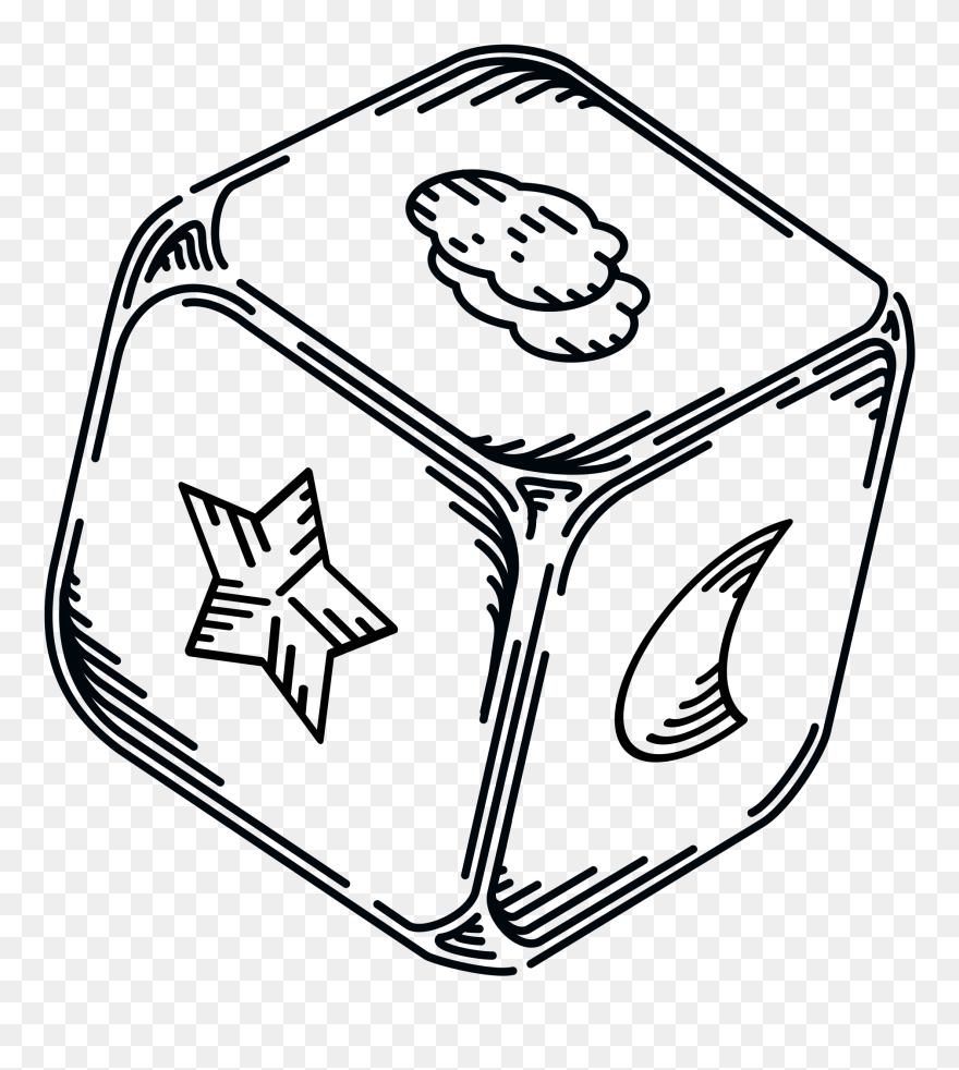 Outlines Big Image Png - Blank Dice Clipart Transparent Png