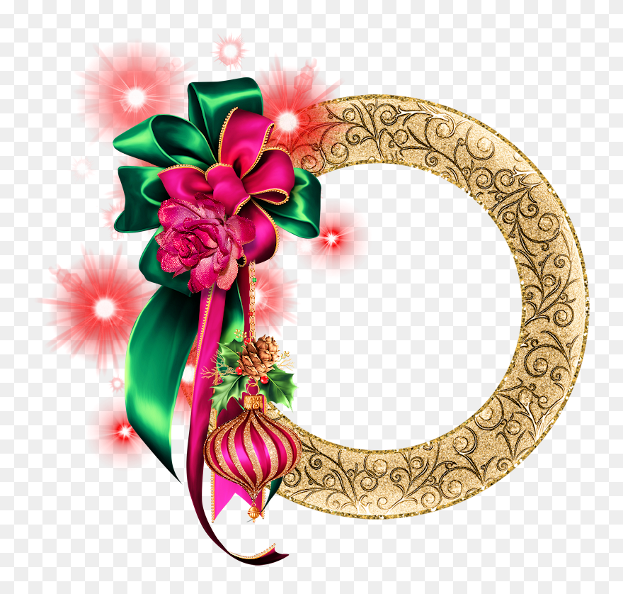 Tubes Cadres,png Noel - Kalung Bunga Png Clipart