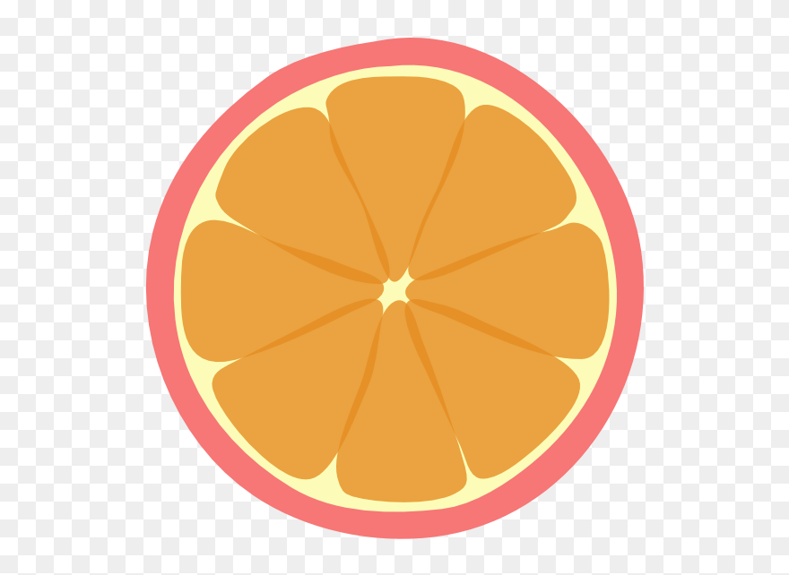 Pink Tangerine Brighter Orange Clip Art - Oranges Slices Clipart - Png Download