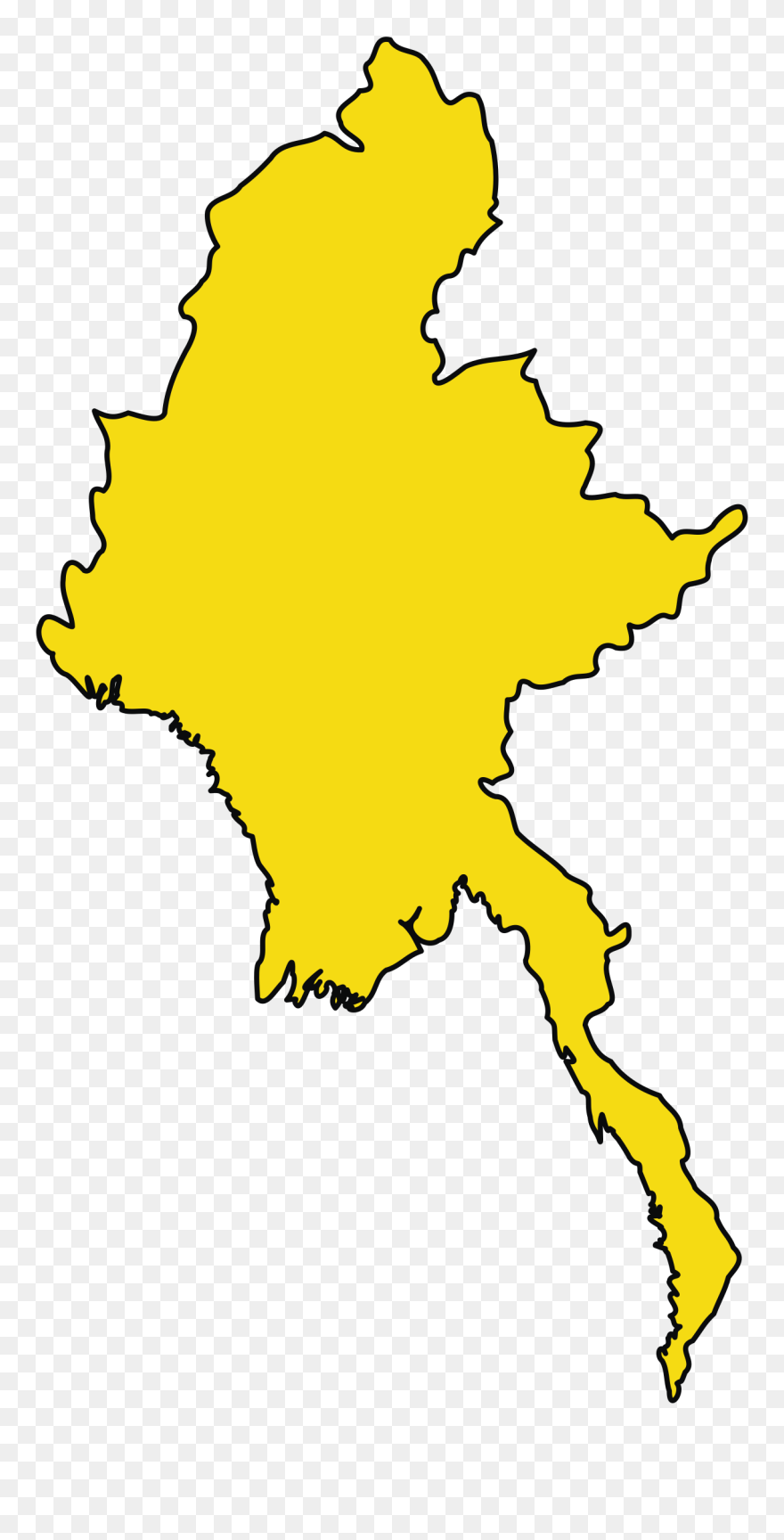 Myanmar Map Png Clipart