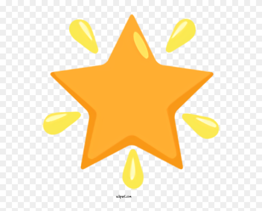 Transparent Holidays Yellow Orange Star For Diwali - Star With A Keyhole Clipart