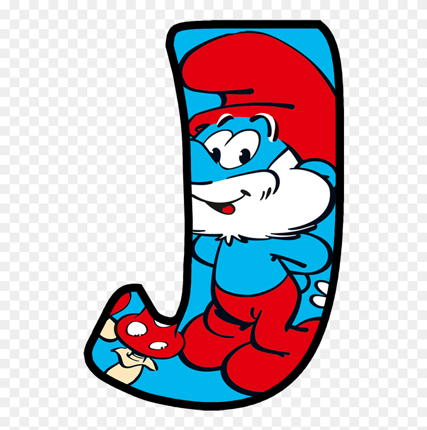 Buchstabe Alphabet B Smurfs Clipart