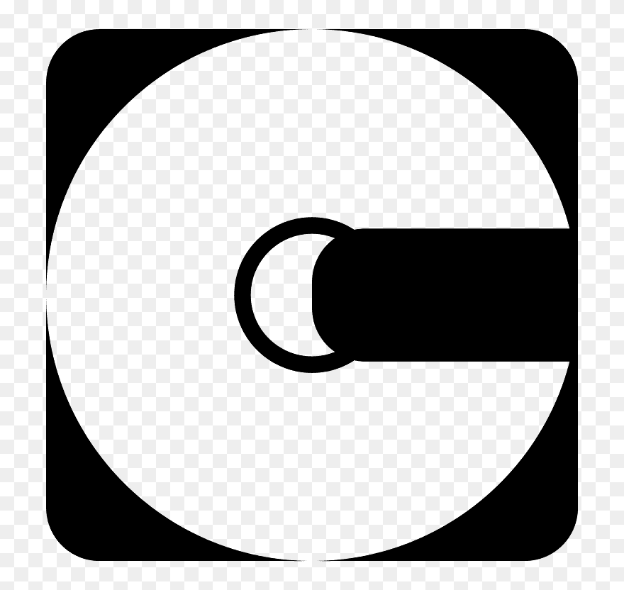 Computer Disk Emoji Clipart - Circle - Png Download