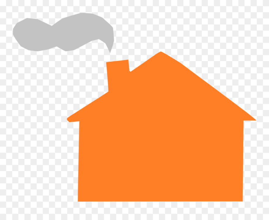 Angle,sky,orange - House Clipart