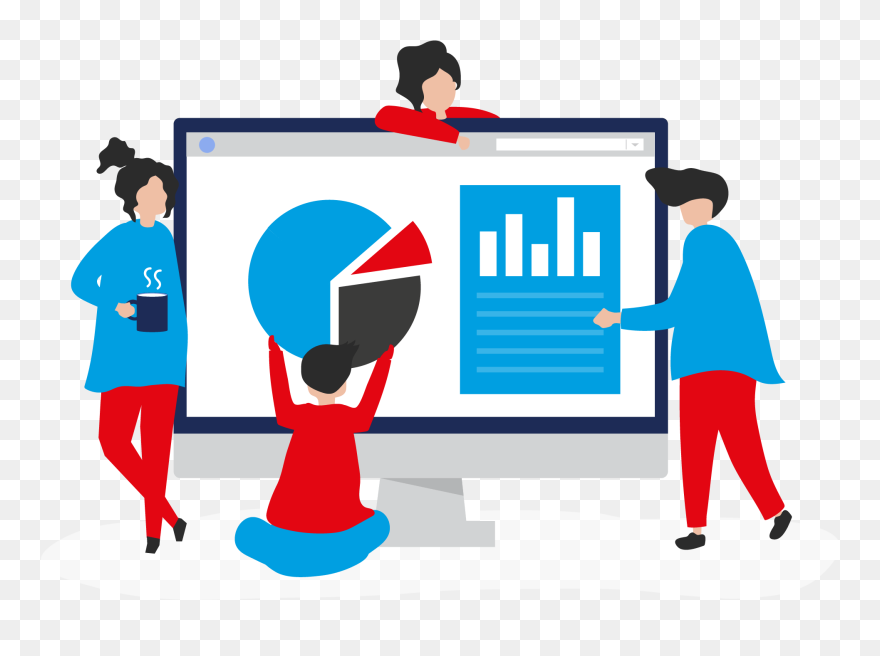 Data Management Cartoon Clipart