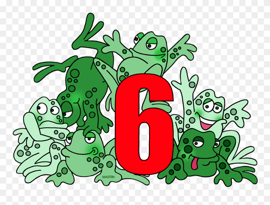 6 Clipart Animal Number, Picture - Number 6 Clipart With Objects - Png Download
