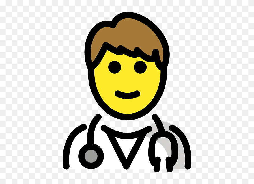 Man Health Worker Emoji Clipart - Physician - Png Download