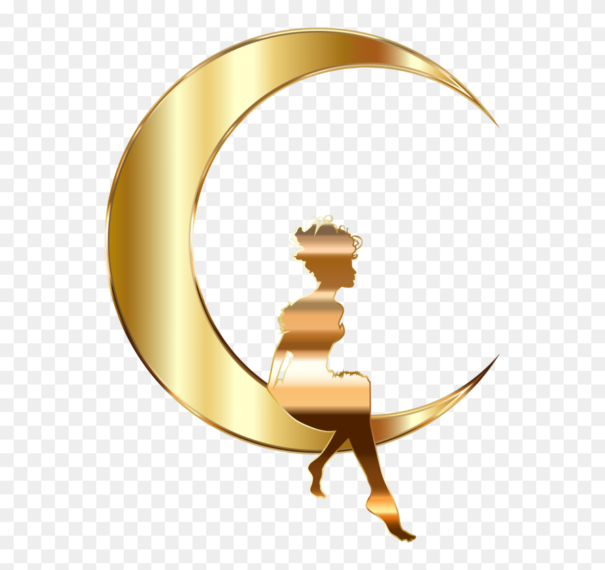 Symbol,metal,crescent - Transparent Background Crescent Moon Gold Clipart