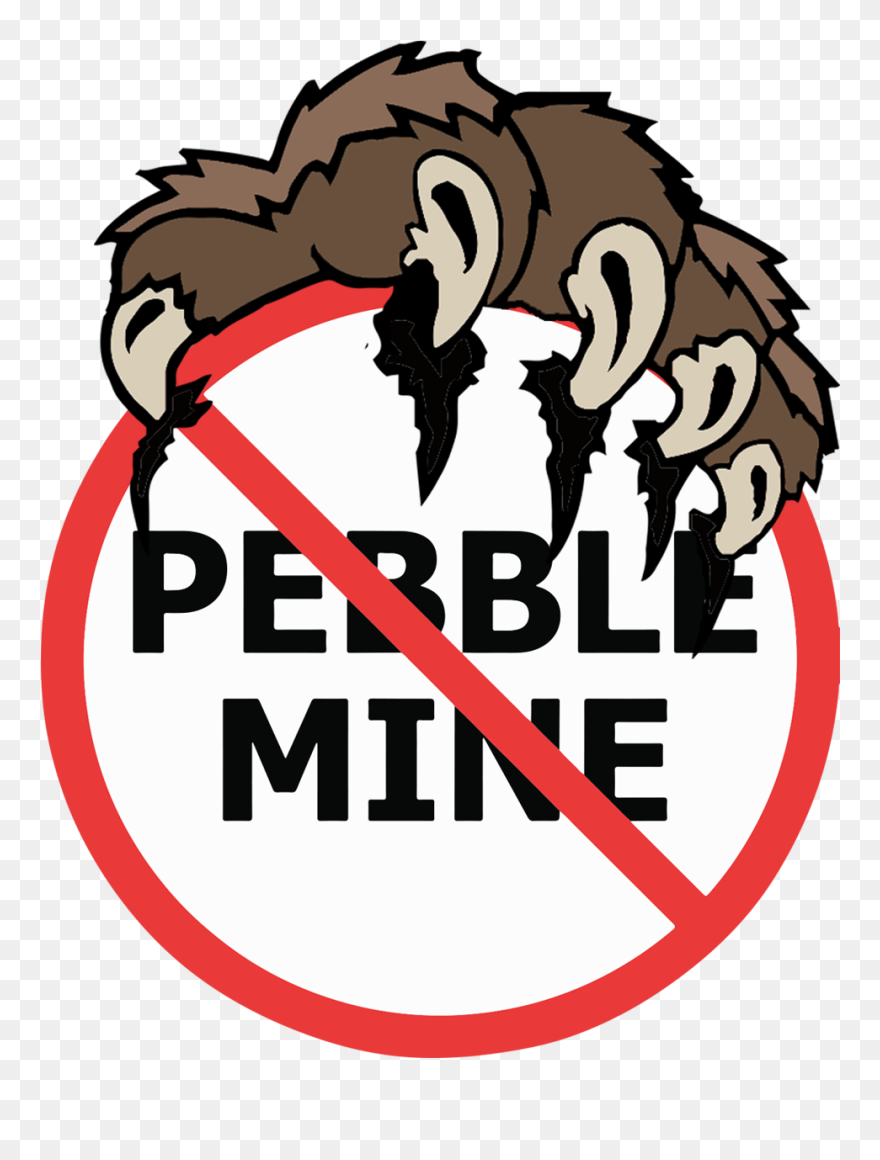 No Pebble Mine Sticker Clipart