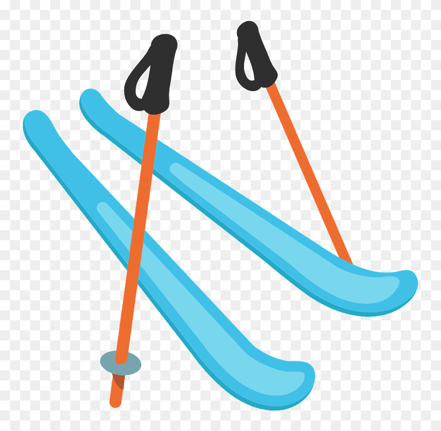 Skis Emoji Clipart - Emoticon Sci - Png Download