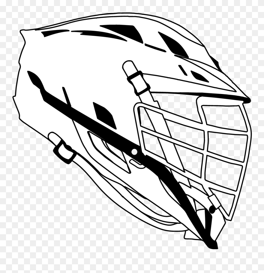 Mask Clipart Lacrosse, Mask Lacrosse Transparent Free - Easy Lacrosse Helmet Drawing - Png Download