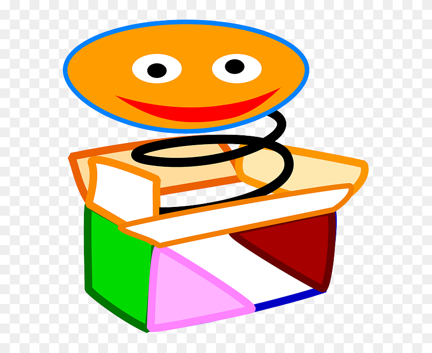 Red, Box, Green, Icon, Happy, Face, White, Orange, - Jack In The Box Clker Clipart - Png Download