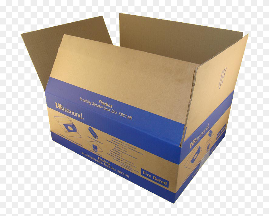 Transparent Packaging Printed - Printed Corrugated Packaging Box Clipart