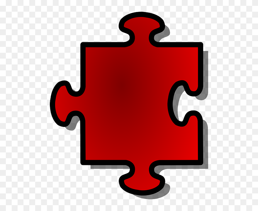 Red, Shapes, Template, Shape, Jigsaw, Puzzle, Game - Free Clip Art Puzzle Pieces - Png Download